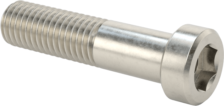 18-8 Paslanmaz Çelik Düşük Profilli Soket Başlı Vida, Pilot Girintili Altıgen, M12 x 1,75 mm Diş, 50 mm Uzunluk