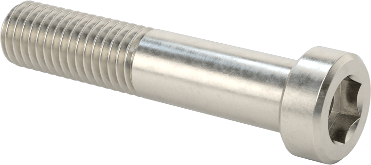 18-8 Paslanmaz Çelik Düşük Profilli Soket Başlı Vida, Pilot Girintili Altıgen, M12 x 1,75 mm Diş, 60 mm Uzunluk