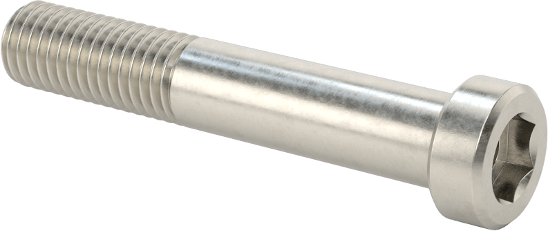 18-8 Paslanmaz Çelik Düşük Profilli Soket Başlı Vida, Pilot Girintili Altıgen, M12 x 1,75 mm Diş, 70 mm Uzunluk