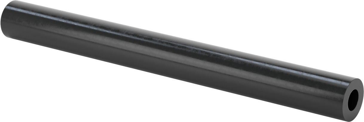 Aşınmaya Dayanıklı Poliüretan Kauçuk Yuvarlak Boru, 12-1/2" Uzunluk, 1-1/4" OD