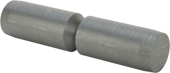 Kesme Göbekleri için Pim, 1/4" Çap, 1-1/8" Uzunluk, 5/32" Oluk Çapı