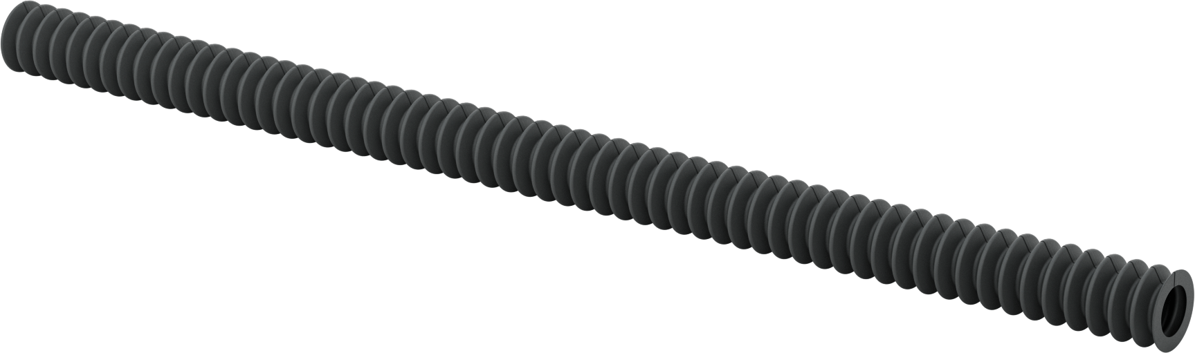 Flanş Uçlu Sarma Yuvarlak Körük, Nefes Alabilir, Kanca ve Döngü, 4-1/4" ID, 10 Fit Uzatılmış Uzunluk