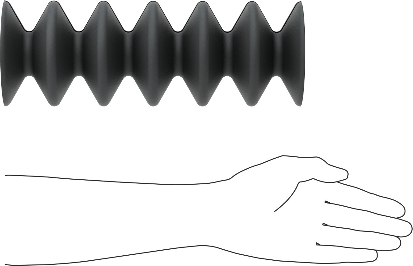 Flanş Uçlu Sarma Yuvarlak Körük, Nefes Alabilir, Kanca ve Döngü, 1-3/4" ID, 1 Ayak Uzatma Uzunluğu