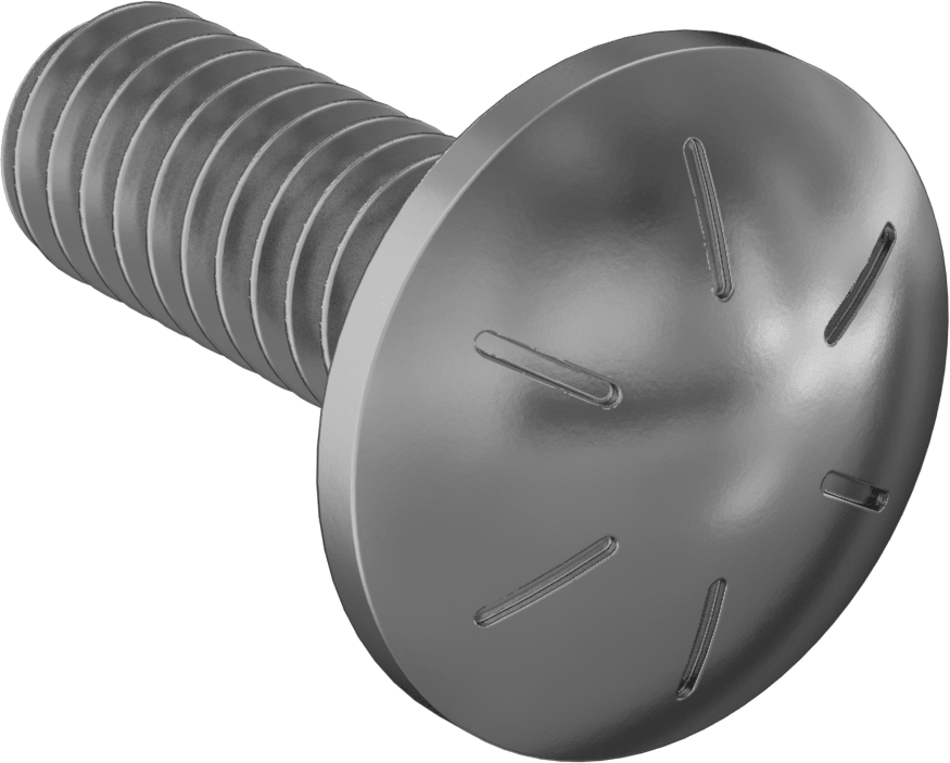 Yüksek Mukavemetli 8. Sınıf Çelik Kare Boyunlu Taşıma Cıvatası, 1/4"-20 Diş Boyutu, 3/4" Uzunluk