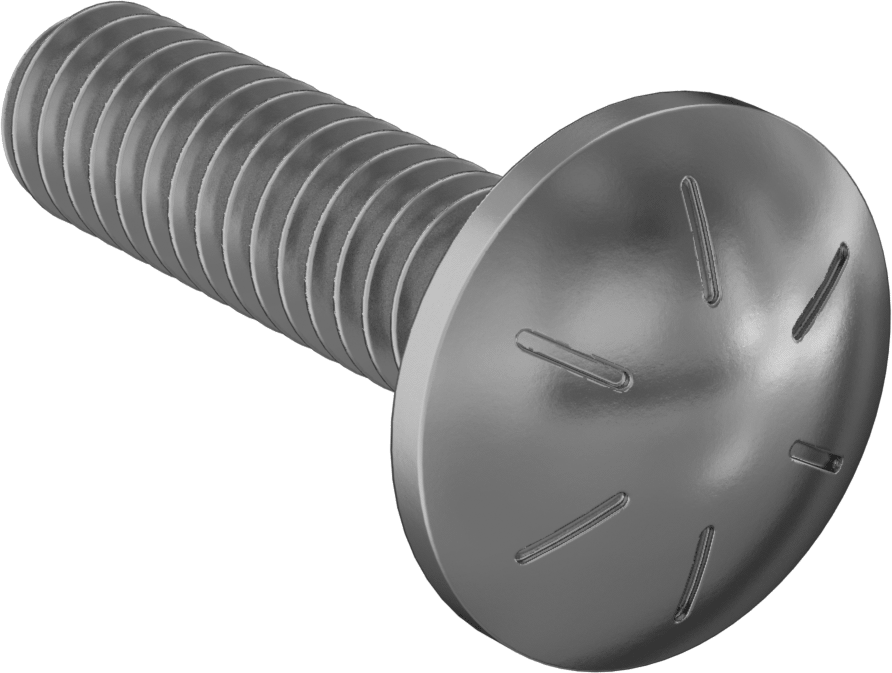 Yüksek Mukavemetli 8. Sınıf Çelik Kare Boyunlu Taşıma Cıvatası, 1/4"-20 Diş Boyutu, 1" Uzunluk