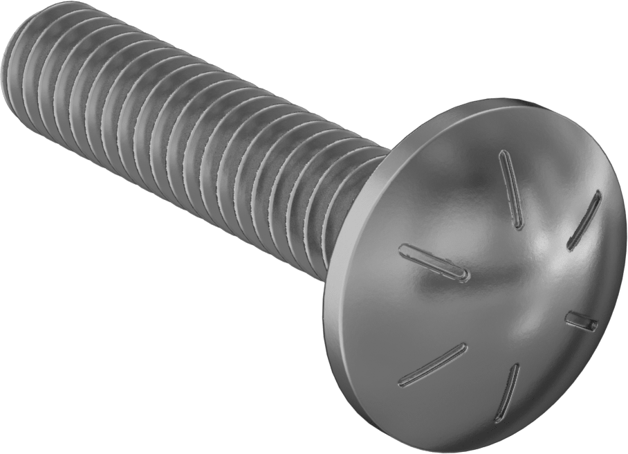 Yüksek Mukavemetli 8. Sınıf Çelik Kare Boyunlu Taşıma Cıvatası, 1/4"-20 Diş Boyutu, 1-1/4" Uzunluk