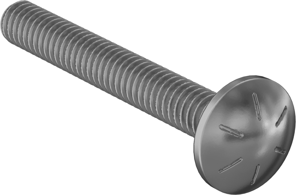 Yüksek Mukavemetli 8. Sınıf Çelik Kare Boyunlu Taşıma Cıvatası, 1/4"-20 Diş Boyutu, 2" Uzunluk