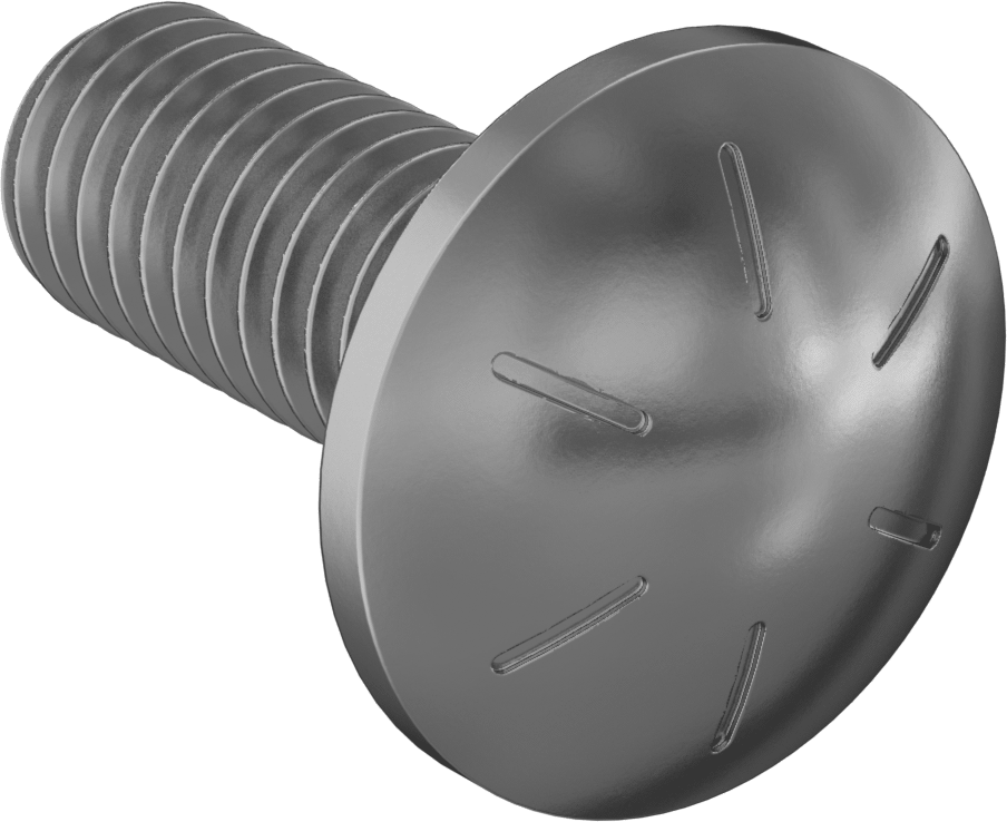 Yüksek Mukavemetli 8. Sınıf Çelik Kare Boyunlu Taşıma Cıvatası, 3/8"-16 Diş Boyutu, 1" Uzunluk