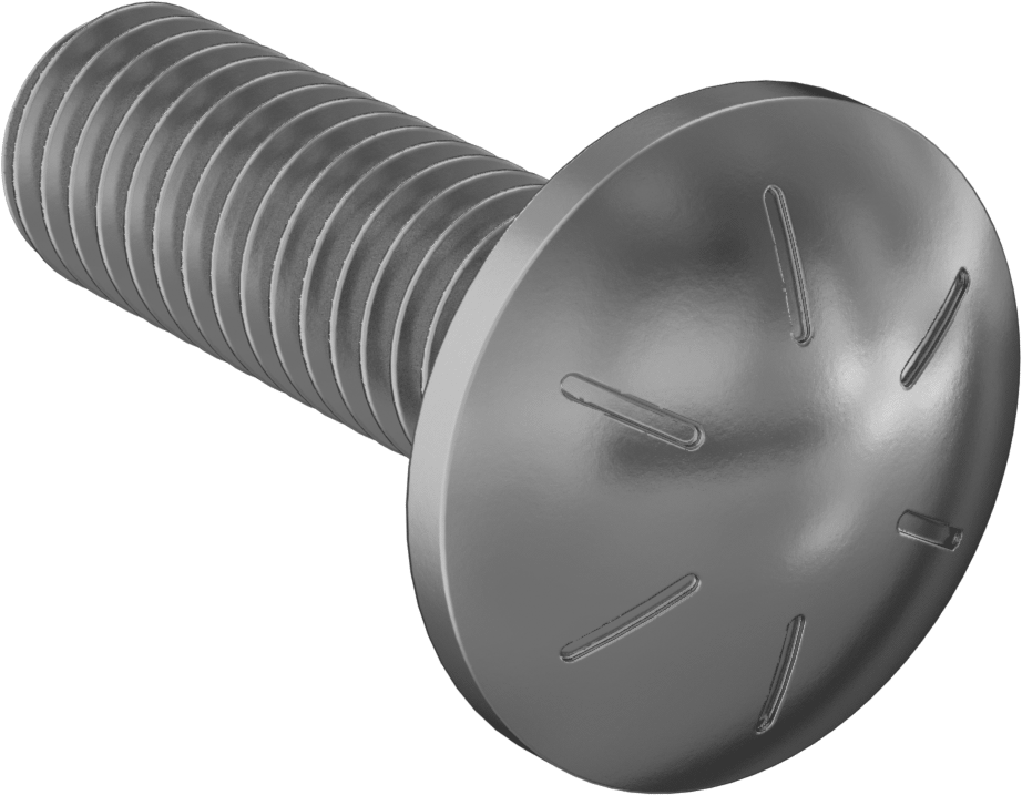 Yüksek Mukavemetli 8. Sınıf Çelik Kare Boyunlu Taşıma Cıvatası, 3/8"-16 Diş Boyutu, 1-1/4" Uzunluk