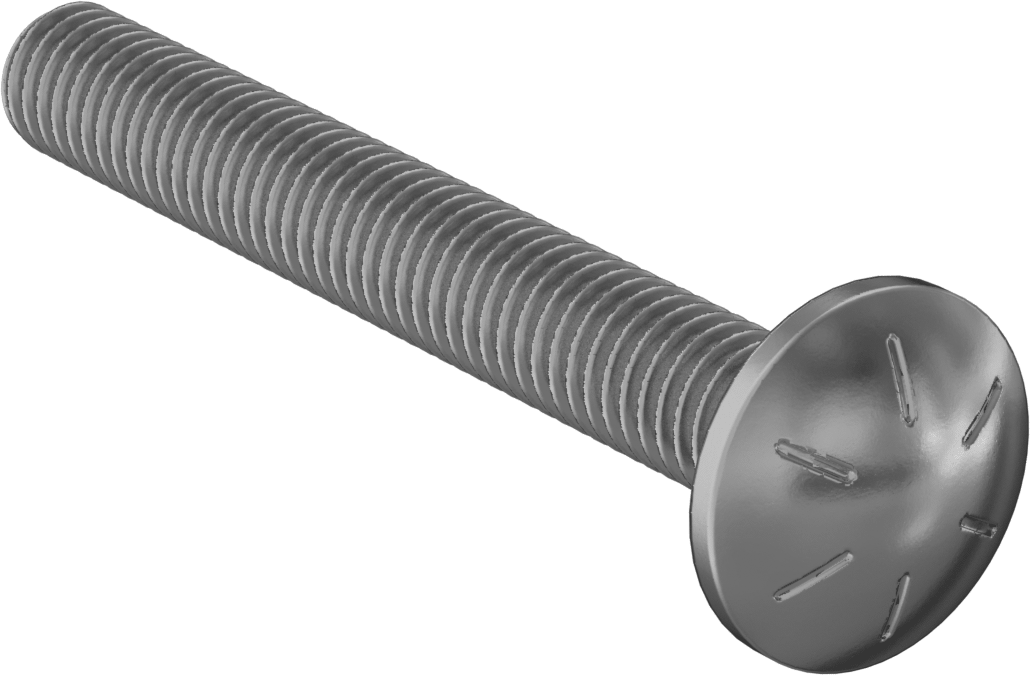 Yüksek Mukavemetli 8. Sınıf Çelik Kare Boyunlu Taşıma Cıvatası, 3/8"-16 Diş Boyutu, 3" Uzunluk