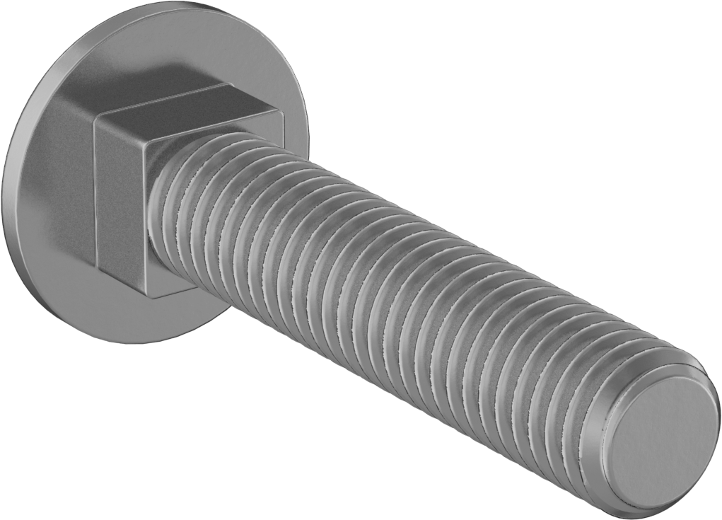 Yüksek Mukavemetli 8. Sınıf Çelik Kare Boyunlu Taşıma Cıvatası, 1/2"-13 Diş Boyutu, 2-1/2" Uzunluk