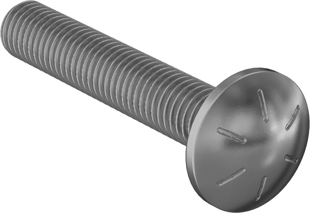 Yüksek Mukavemetli 8. Sınıf Çelik Kare Boyunlu Taşıma Cıvatası, 1/2"-13 Diş Boyutu, 3" Uzunluk
