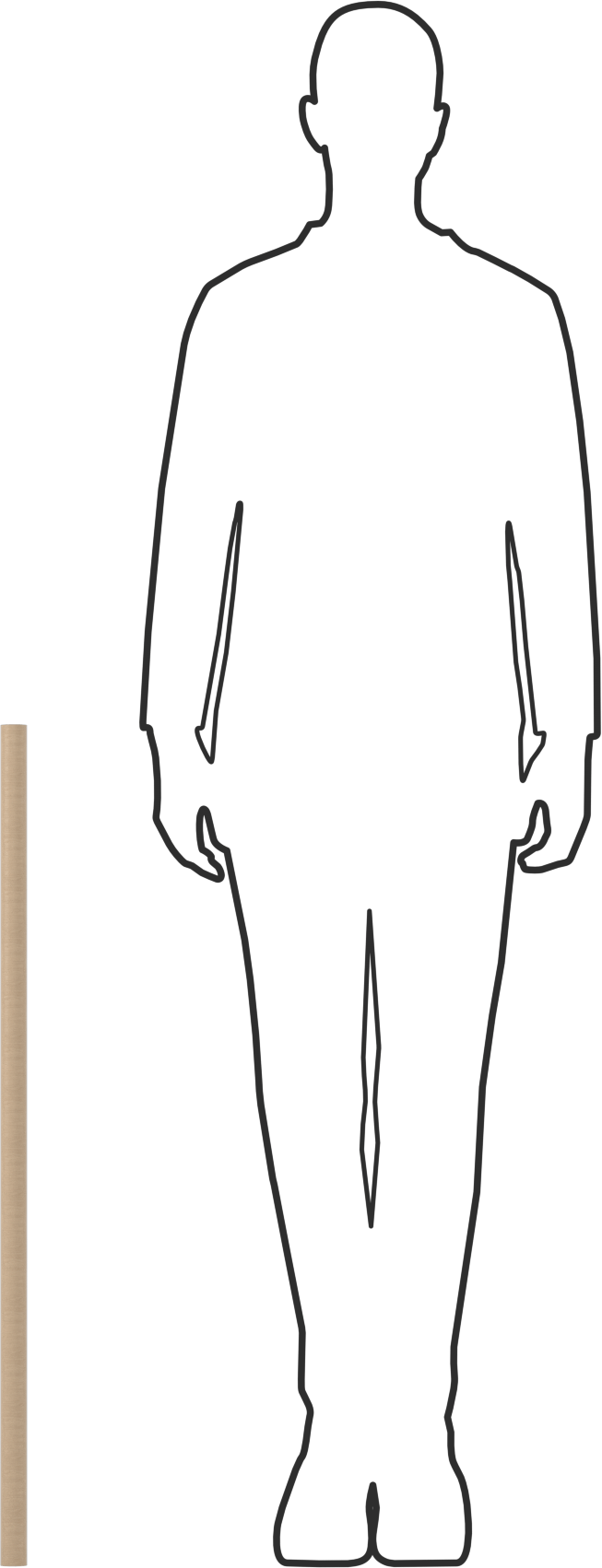 Akçaağaç Çubuk, 36" Uzunluk, 1-1/8" Çap