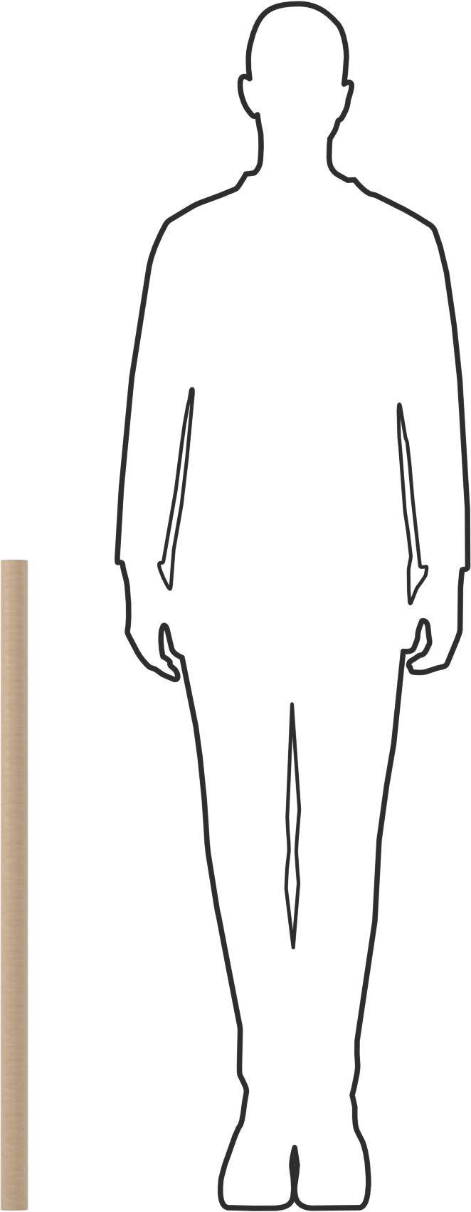 Akçaağaç Çubuk, 36" Uzunluk, 1-1/2" Çap