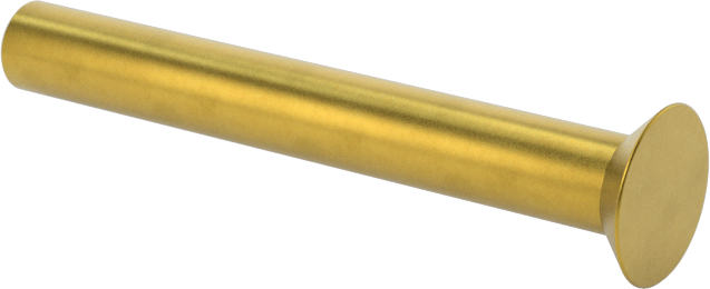Pirinç Gömme Montajlı Masif Perçinler, 1/8" Çap, 0,885" Maksimum Malzeme Kalınlığı
