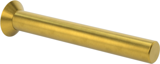 Pirinç Gömme Montajlı Masif Perçinler, 1/8" Çap, 0,885" Maksimum Malzeme Kalınlığı
