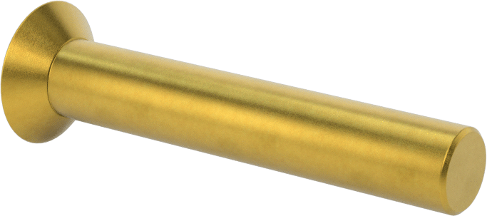 Pirinç Gömme Montajlı Masif Perçinler, 1/4" Çap, 1,269" Maksimum Malzeme Kalınlığı için