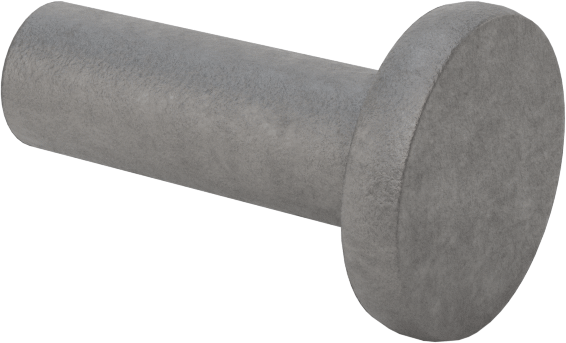 Çelik Düz Başlı Masif Perçinler, 1/8" Çap, 0,313" maksimum malzeme kalınlığı için