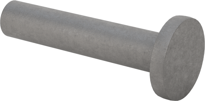 Çelik Düz Başlı Masif Perçinler, 1/4" Çap, 1,125" maksimum malzeme kalınlığı için