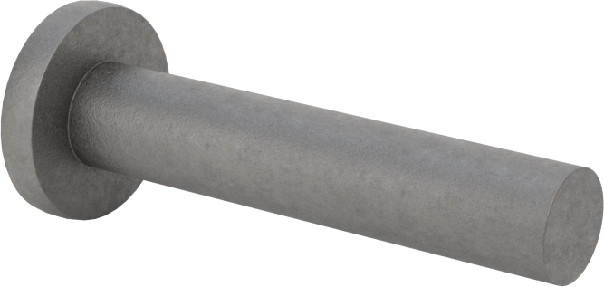 Çelik Düz Başlı Masif Perçinler, 1/4" Çap, 1,125" maksimum malzeme kalınlığı için