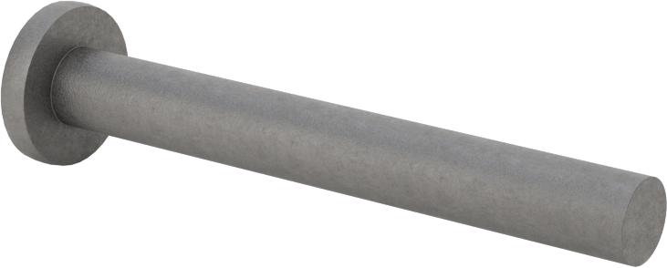 Çelik Düz Başlı Masif Perçinler, 1/4" Çap, 1,875" Maksimum Malzeme Kalınlığı için