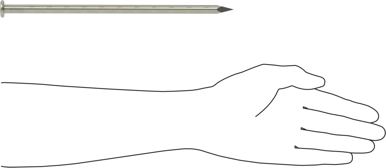 Ağır Hizmet Tipi Çiviler, Çelik, 10" Uzunluk