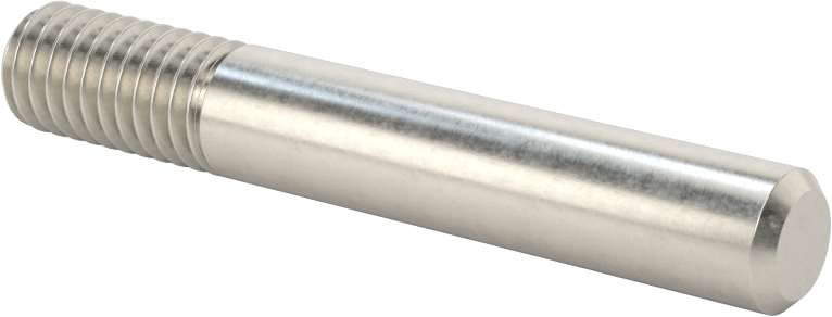 18-8 Paslanmaz Çelik Tek Uçlu Dişli Saplama, 3/8"-16 Diş Boyutu, 2-1/2" Uzunluk