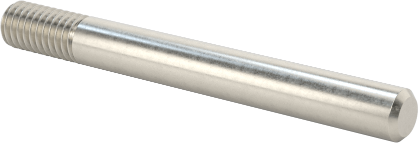 18-8 Paslanmaz Çelik Tek Uçlu Dişli Saplama, 3/8"-16 Diş Boyutu, 3-1/2" Uzunluk