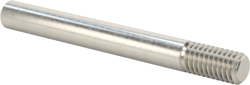 18-8 Paslanmaz Çelik Tek Uçlu Dişli Saplama, 3/8"-16 Diş Boyutu, 3-1/2" Uzunluk