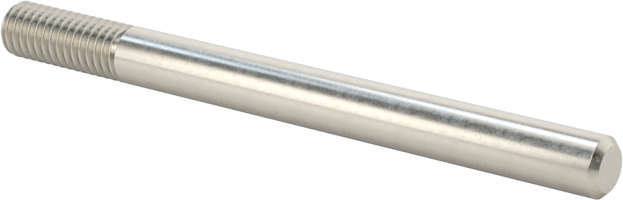 18-8 Paslanmaz Çelik Tek Uçlu Dişli Saplama, 3/8"-16 Diş Boyutu, 4-1/2" Uzunluk