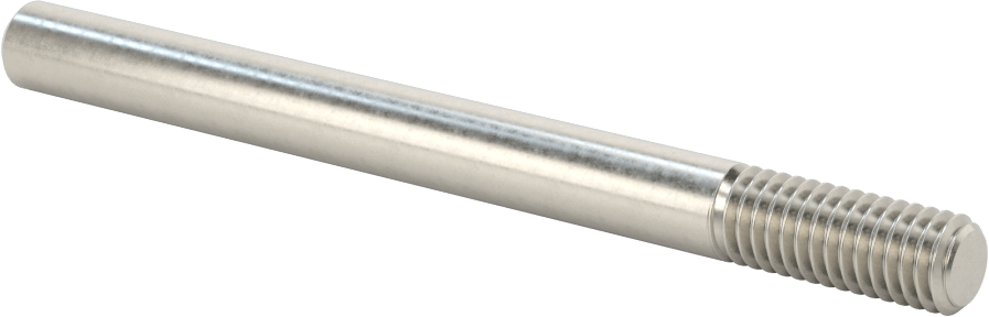 18-8 Paslanmaz Çelik Tek Uçlu Dişli Saplama, 3/8"-16 Diş Boyutu, 4-1/2" Uzunluk