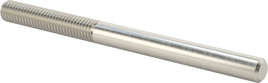 18-8 Paslanmaz Çelik Tek Uçlu Dişli Saplama, 3/8"-16 Diş Boyutu, 5 inç Uzunluk