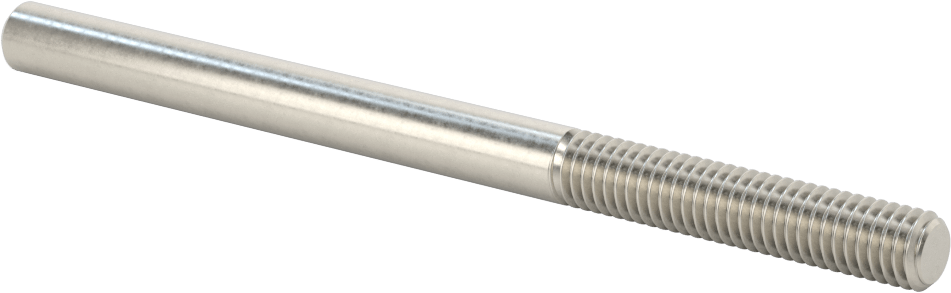 18-8 Paslanmaz Çelik Tek Uçlu Dişli Saplama, 3/8"-16 Diş Boyutu, 5-1/2" Uzunluk