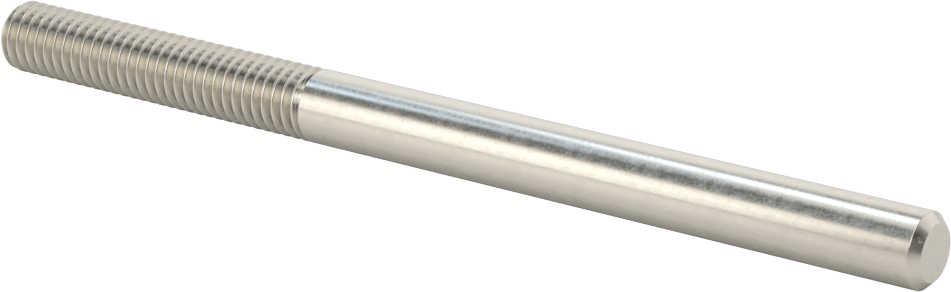 18-8 Paslanmaz Çelik Tek Uçlu Dişli Saplama, 3/8"-16 Diş Boyutu, 5-1/2" Uzunluk