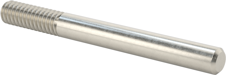 18-8 Paslanmaz Çelik Tek Uçlu Dişli Saplama, 1/4"-20 Diş Boyutu, 2-1/2" Uzunluk