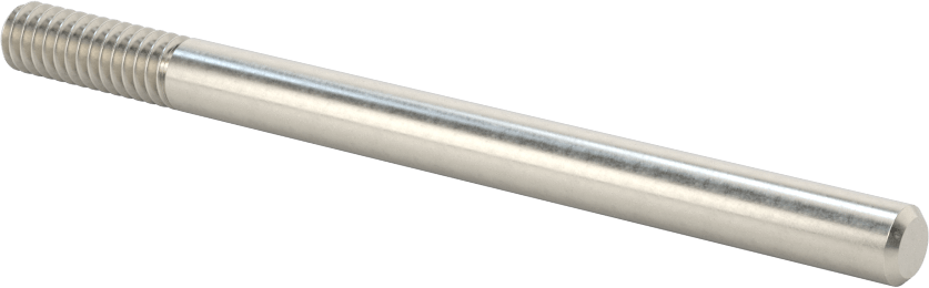 18-8 Paslanmaz Çelik Tek Uçlu Dişli Saplama, 1/4"-20 Diş Boyutu, 3-1/2" Uzunluk