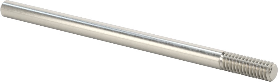 18-8 Paslanmaz Çelik Tek Uçlu Dişli Saplama, 1/4"-20 Diş Boyutu, 4-1/2" Uzunluk