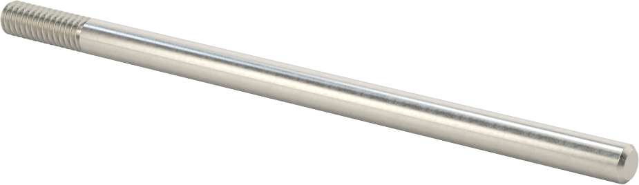 18-8 Paslanmaz Çelik Tek Uçlu Dişli Saplama, 1/4"-20 Diş Boyutu, 5 inç Uzunluk