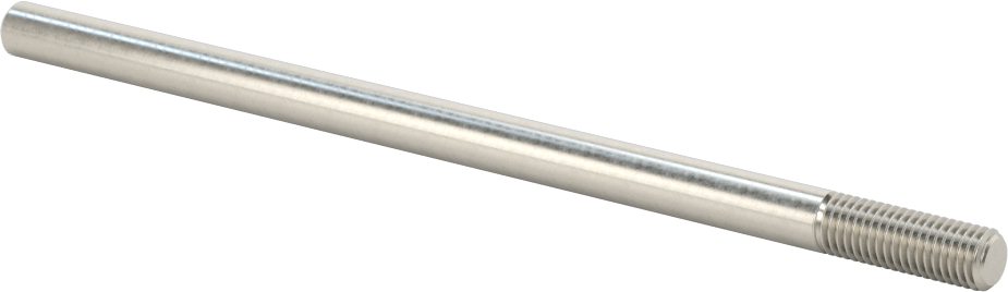 18-8 Paslanmaz Çelik Tek Uçlu Dişli Saplama, 1/4"-28 Diş Boyutu, 5 inç Uzunluk