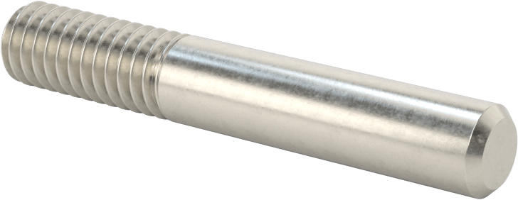 18-8 Paslanmaz Çelik Tek Uçlu Dişli Saplama, 5/16"-18 Diş Boyutu, 2" Uzunluk