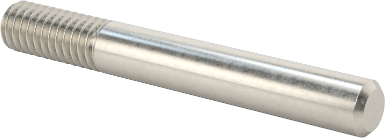 18-8 Paslanmaz Çelik Tek Uçlu Dişli Saplama, 5/16"-18 Diş Boyutu, 2-1/2" Uzunluk