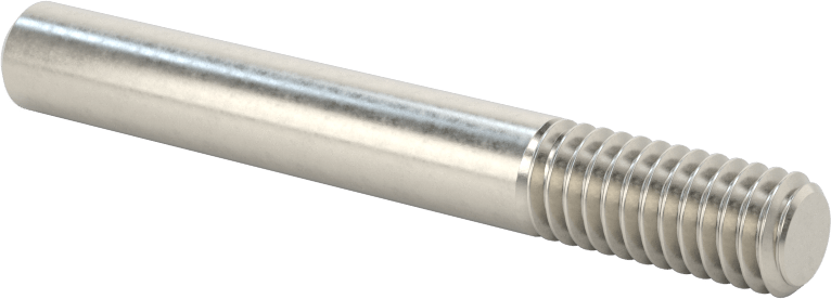 18-8 Paslanmaz Çelik Tek Uçlu Dişli Saplama, 5/16"-18 Diş Boyutu, 2-1/2" Uzunluk