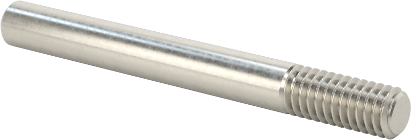 18-8 Paslanmaz Çelik Tek Uçlu Dişli Saplama, 5/16"-18 Diş Boyutu, 3" Uzunluk