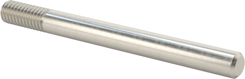 18-8 Paslanmaz Çelik Tek Uçlu Dişli Saplama, 5/16"-18 Diş Boyutu, 3-1/2" Uzunluk
