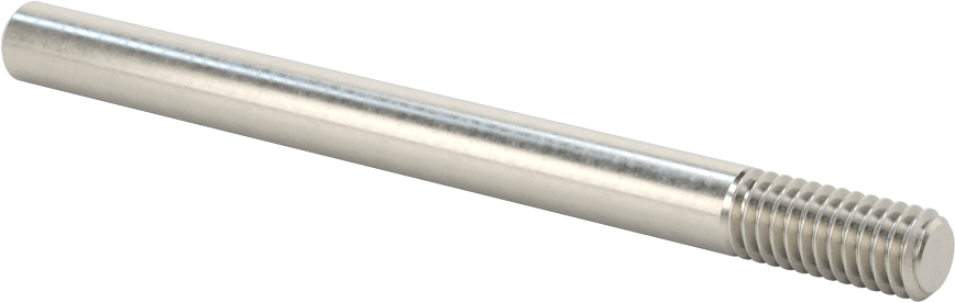 18-8 Paslanmaz Çelik Tek Uçlu Dişli Saplama, 5/16"-18 Diş Boyutu, 4" Uzunluk