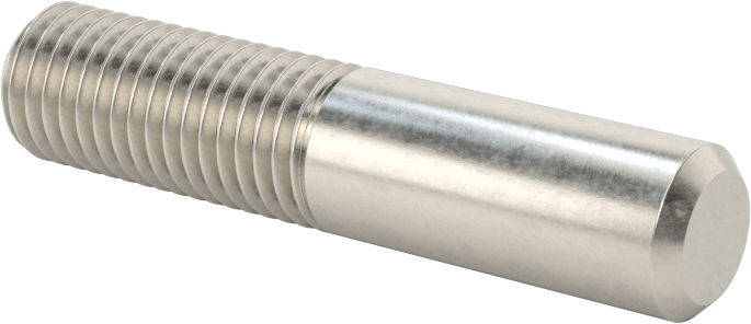 18-8 Paslanmaz Çelik Tek Uçlu Dişli Saplama, 5/16"-24 Diş Boyutu, 1-1/2" Uzunluk