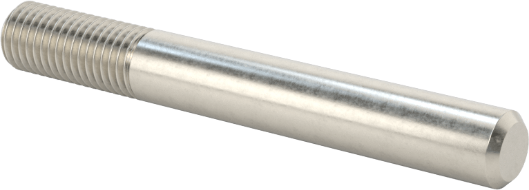 18-8 Paslanmaz Çelik Tek Uçlu Dişli Saplama, 5/16"-24 Diş Boyutu, 2-1/2" Uzunluk