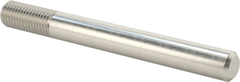 18-8 Paslanmaz Çelik Tek Uçlu Dişli Saplama, 5/16"-24 Diş Boyutu, 3" Uzunluk