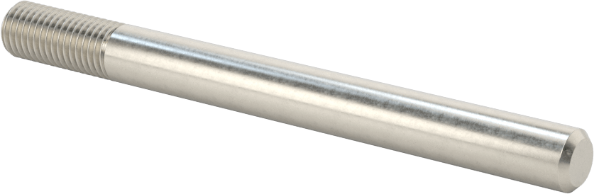 18-8 Paslanmaz Çelik Tek Uçlu Dişli Saplama, 5/16"-24 Diş Boyutu, 3-1/2" Uzunluk