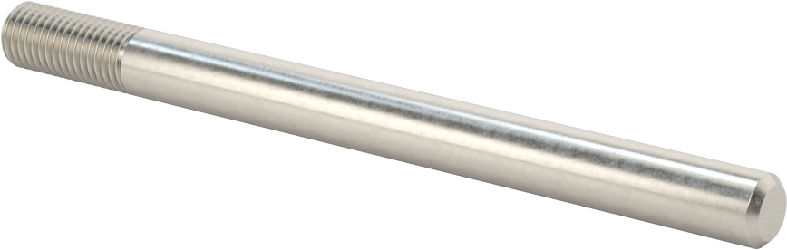 18-8 Paslanmaz Çelik Tek Uçlu Dişli Saplama, 5/16"-24 Diş Boyutu, 4" Uzunluk